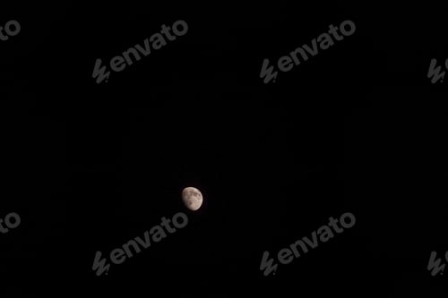Preview: A Beautiful View Of The Moon In The Dark Night Sky