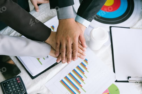 Preview: Business Team Stacking Hands