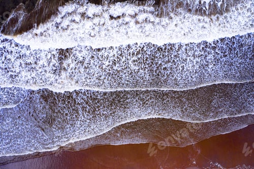 Preview: Beautiful Waves With Foamed Water In The Beach