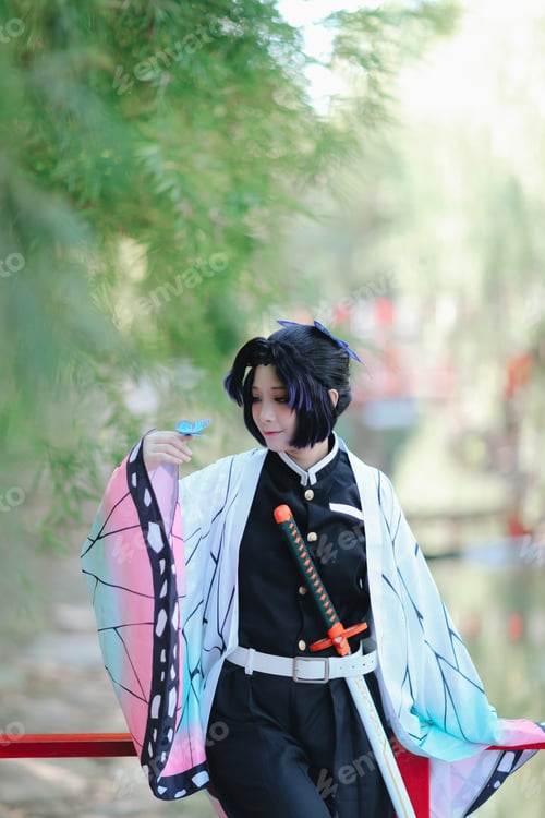 Preview: Japan Anime Cosplay Portrait Of Girl With Comic Costume With Japanese Theme