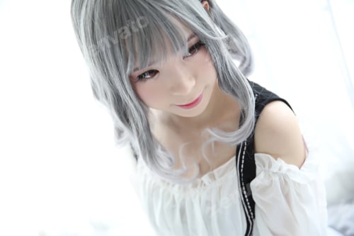 Preview: Portrait Young Asian Woman With Fashion Dress In White Tone Room