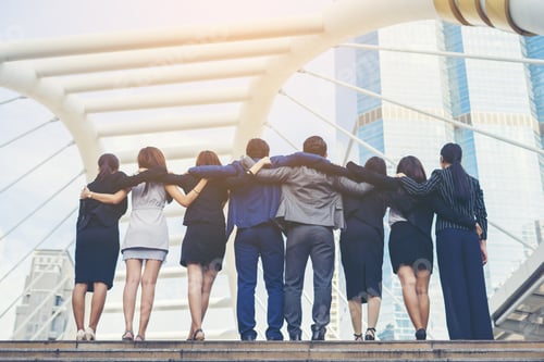 Preview: Portrait Of Business People Worker Team Outside.