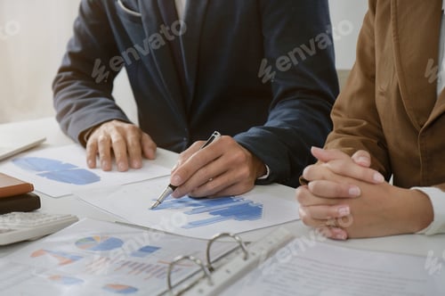 Preview: Business People Working Fundamental Analyzing About Investment In Office.