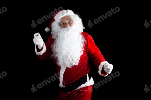 Preview: Happy Traditional Santa Claus Isolated On Background.