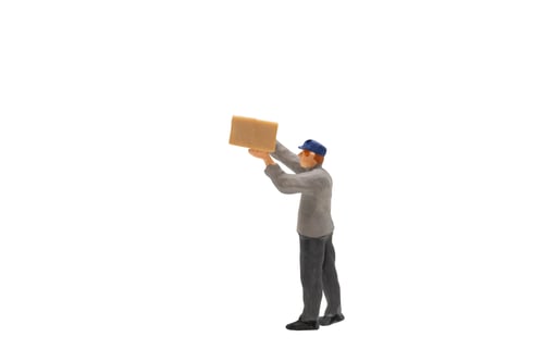 Preview: Miniature Worker People Isolated On White Background With Clipping Path