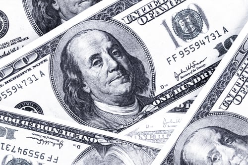 Preview: One Hundred Dollar Bills Stacked Together Close Up