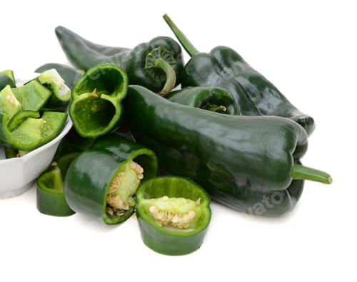 Preview: Fresh Green Poblano Peppers On Cooking