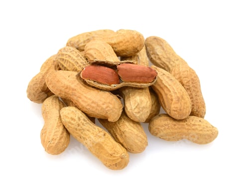 Preview: Processed Peanuts Isolated On White Background
