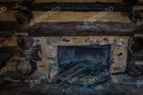 Preview: Interior Of Reproduction Rustic Cabins Used By Revolutionary War Soldiers During The Winter Of