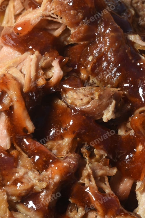 Preview: Pulled Pork Sandwich With Collard Greens Close Up