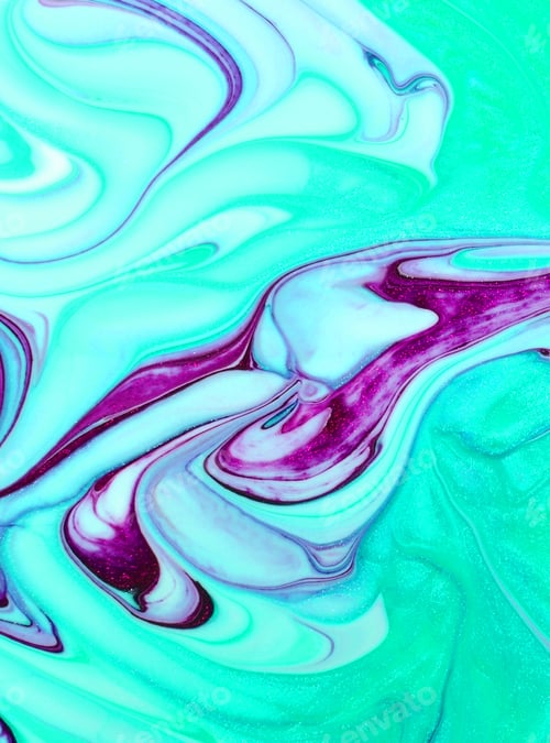 Preview: Pink And White Marbles Textures With Acrylic Painted Waves
