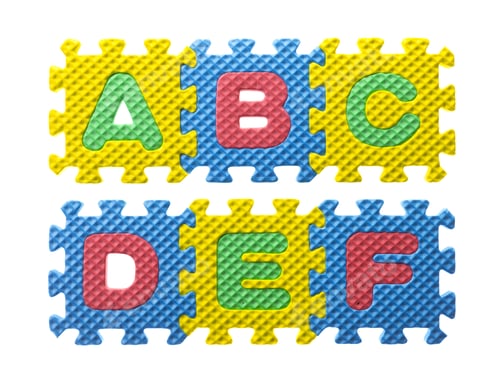 Preview: Letters Of The Alphabet Made From Children'S Foam Tiles - A B C D E F