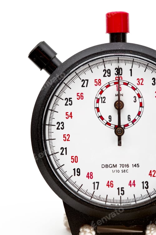 Preview: Stopwatch Close Up with Black and Red Details