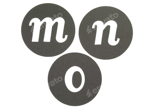 Preview: Typography Image With Texture Of The Letters 'Mno'