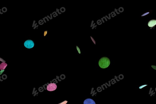 Preview: Holiday Celebration Confetti On Black Background