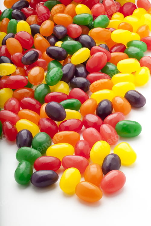 Preview: Jelly Beans Spilled Over Table.