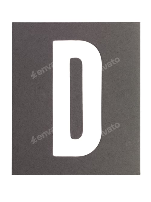 Preview: Typography Image With Texture Of The Letters 'D'