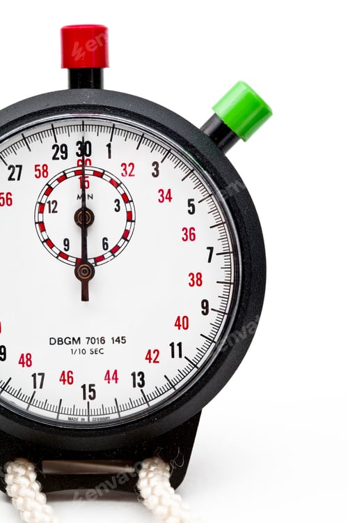 Preview: Stop Watch Isolated On White Background