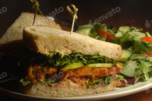 Preview: Horizontal Close Up Of Falafel Sandwich
