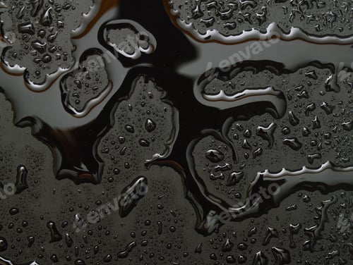 Preview: Water Droplets On Black Background And Texture - Image