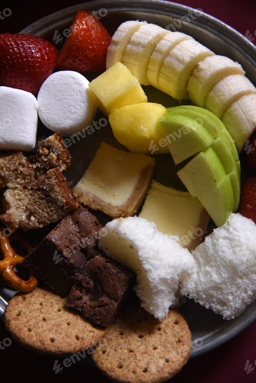 Preview: Fondue Desserts Vertical From Above