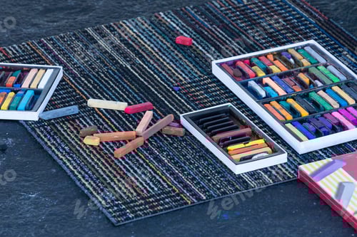 Preview: Chalk Supplies Used For An Art Competition