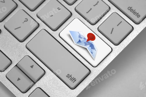 Preview: Icon Of Map And Pin Suggesting Pin Pointing A Solution.