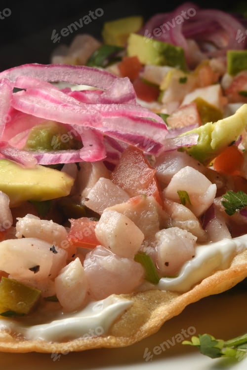 Preview: Cerviche Tacos Vertical Close Up