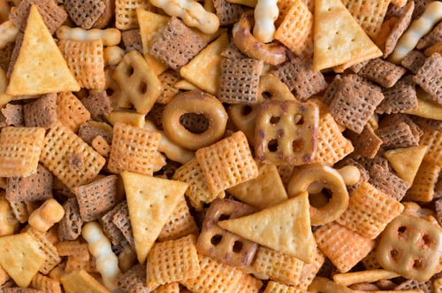 Preview: Close View Of A Mix Of Small Snack Food.