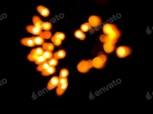 Preview: Orange Diffused Festive Holiday Background Of Christmas Lights