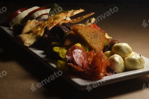 Preview: Isolated And Horizontal Image Of Caprese Plate