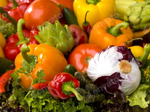 Preview: Many Different Vegetables Arranged In A Basket.