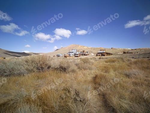 Preview: A Panoramic View Of The Buildings In The Ghost Town Of Bodie, California.