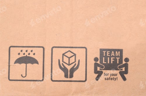 Preview: Fragile Symbol On Cardboard
