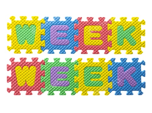 Preview: Foam Tiles Spelling The Word Week