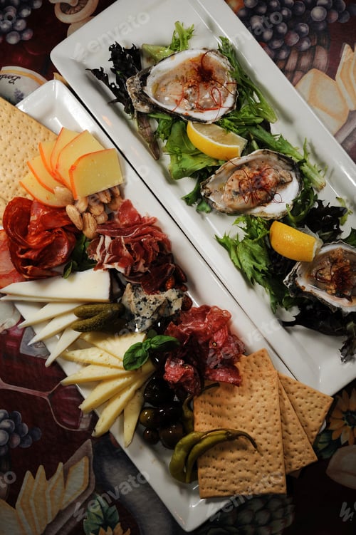 Preview: Oyster And Snack Plate Vertical Above