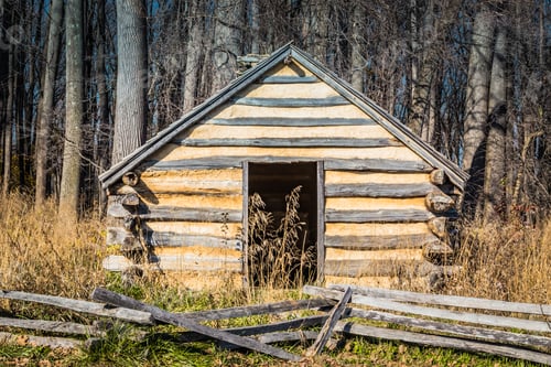 Preview: Reproduction Hut Similar To Those Used By Revolutionary War Soldiers During The Winter Of 1777-78