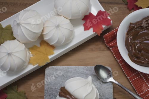 Preview: Dulce De Leche Dessert Made With Meringues In A Sandwich Form