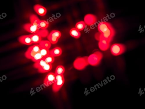 Preview: Abstract Diffused Festive Holiday Background Of Christmas Lights On Dark Background