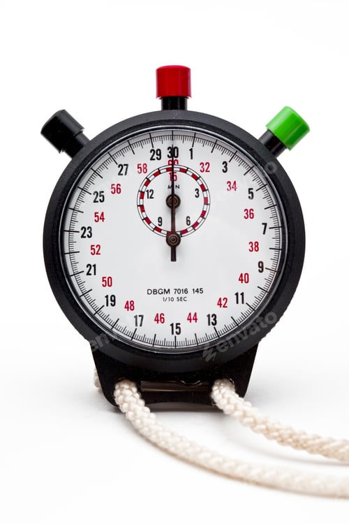 Preview: Stop Watch Isolated On White Background