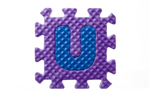 Preview: U Letter Set Isolated On White Background