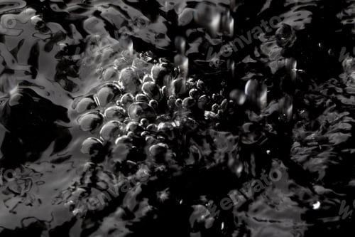 Preview: Close Up Water Droplet Affect The Surface, Forming Rings On The Surface And Making A Perfect