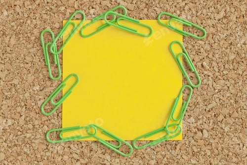 Preview: Image Of Post It Paper With Paper Clips