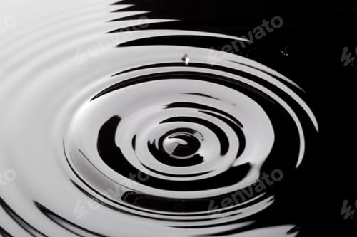 Preview: Black Abstract Water Surface And Drip Texture