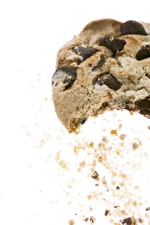 Preview: Chocolate Chip Cookie Isolated On White Background