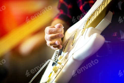 Preview: Artist Playing Electric Guitar On The Stage