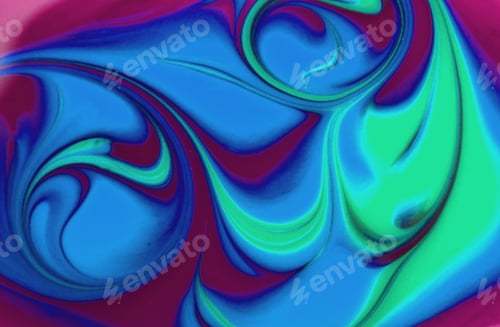 Preview: Liquid Marbling Acrylic Paint Background. Fluid Painting Abstract Texture