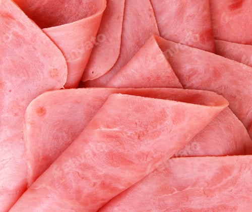 Preview: Slice Honey Ham On Background