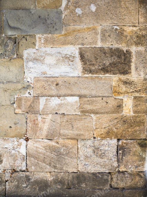 Preview: Close-Up Shot Of A Weathered Brick Wall.