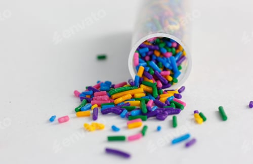 Preview: Colorful Sprinkles Spill From a Clear Container